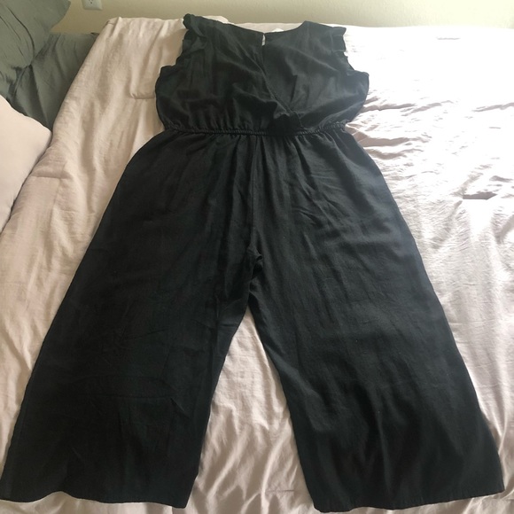 New w/ Tag Plus Size Black Linen Romper - Picture 2 of 4